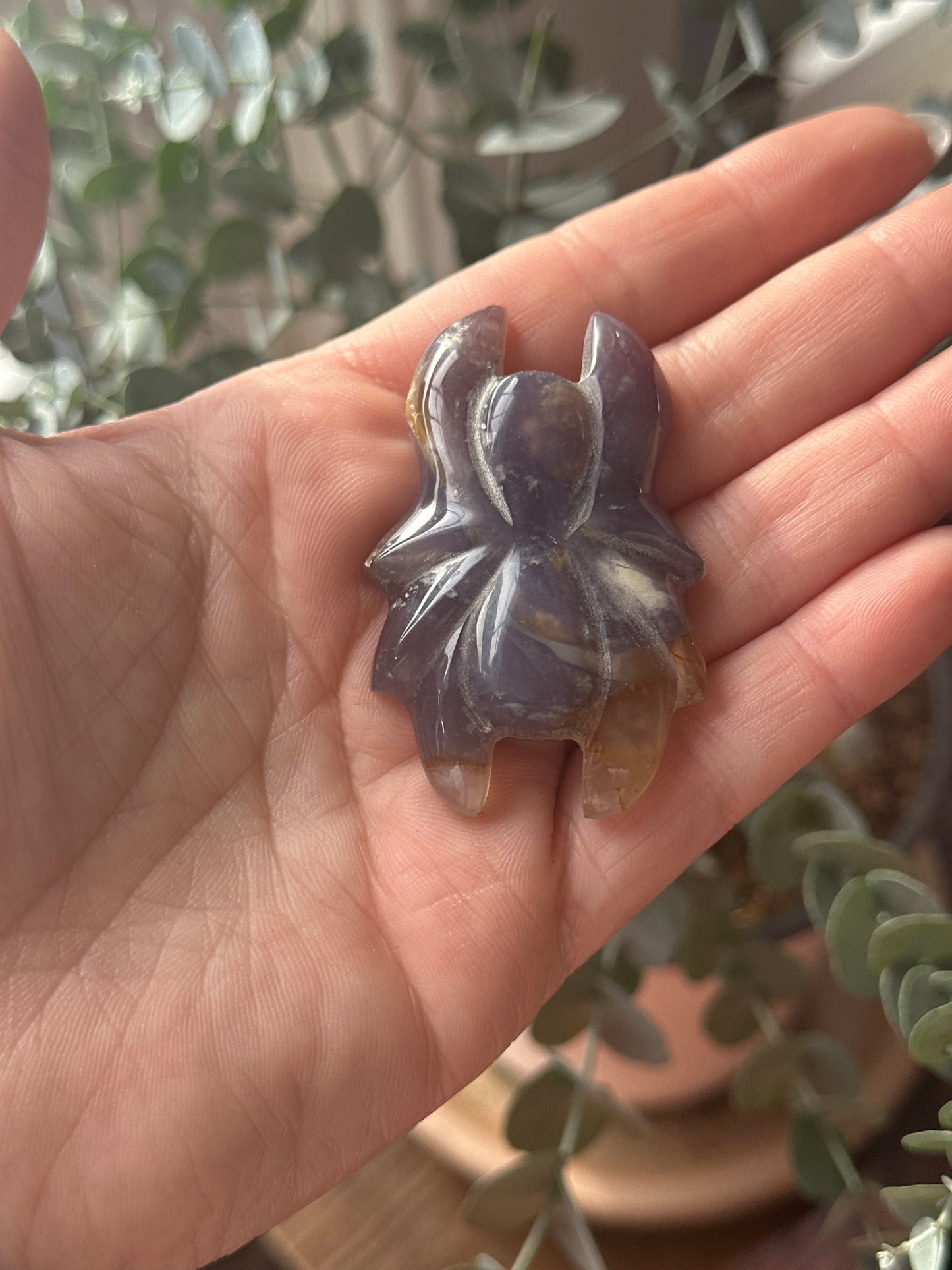 Purple Chalcedony Spider