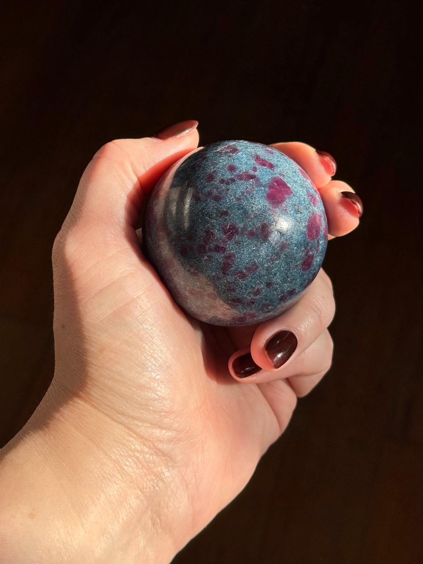 Ruby in Kyanite Sphere