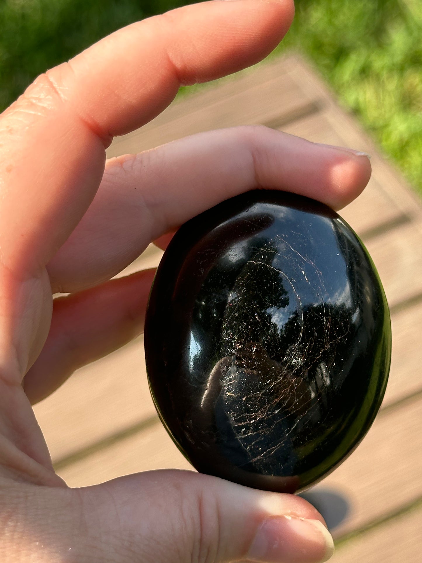 Black Tourmaline Palm Stones