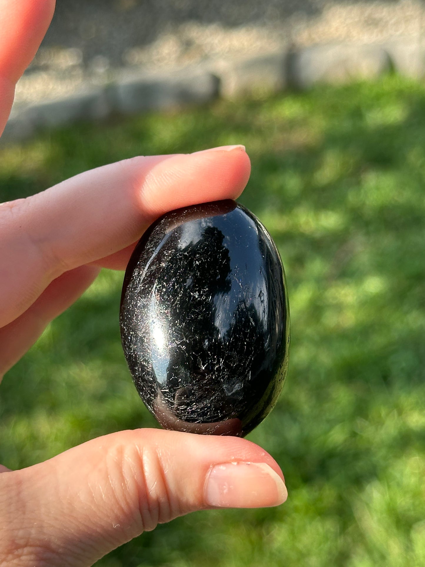 Black Tourmaline Palm Stones