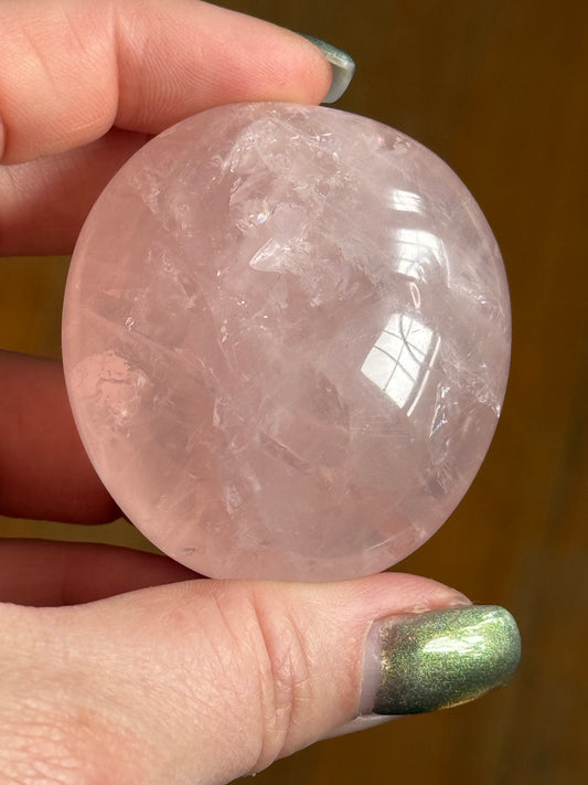 Rose Quartz Palm Stone