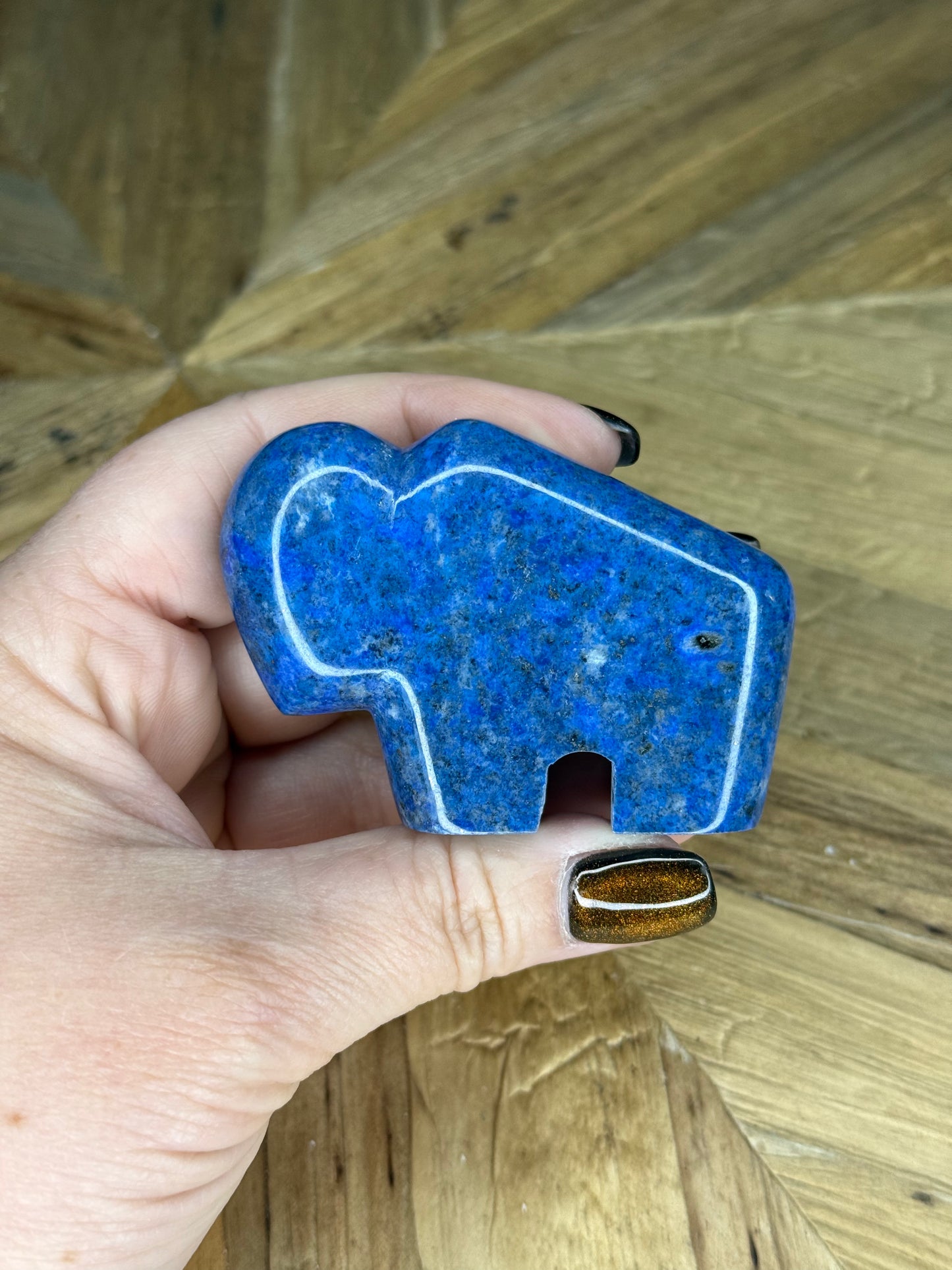 Lapis Lazuli (Mexico) Buffalo Carvings