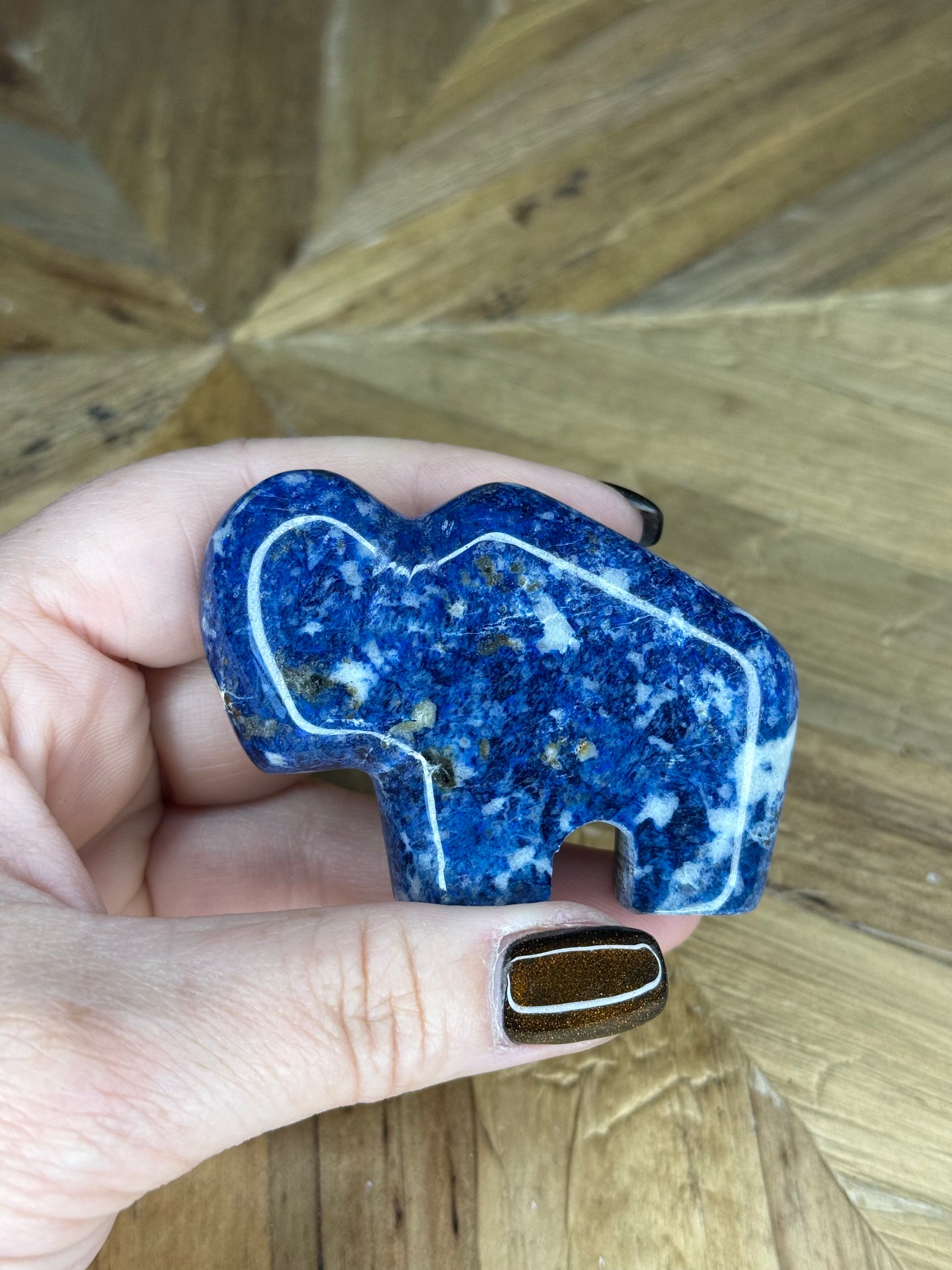 Lapis Lazuli (Mexico) Buffalo Carvings