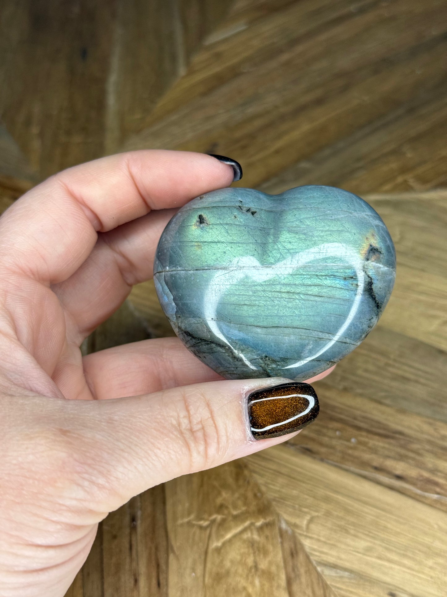 Labradorite Heart Carvings