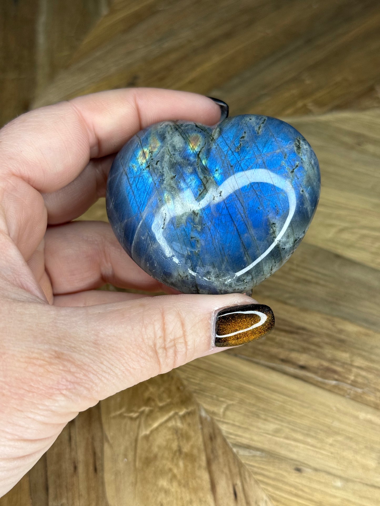 Labradorite Heart Carvings