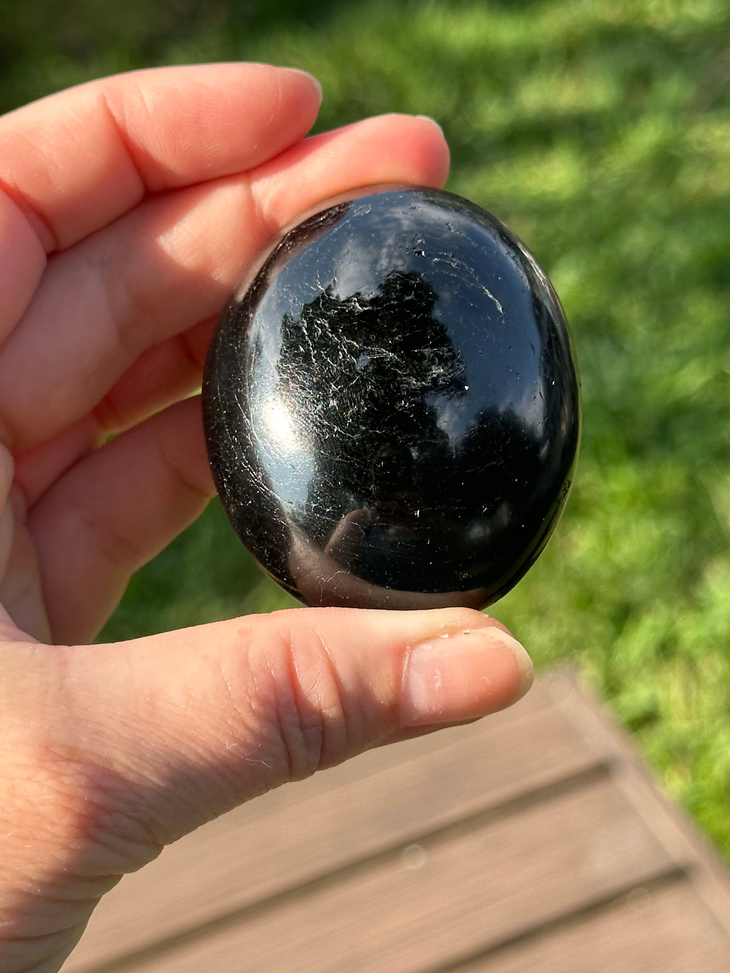 Black Tourmaline Palm Stones